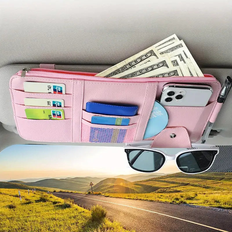 Car Sun Visor Organizer, Accessories Organizer Holder For Card File Document Cash