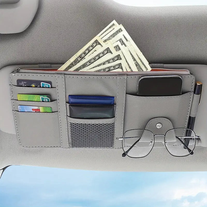 Car Sun Visor Organizer, Accessories Organizer Holder For Card File Document Cash